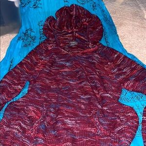 Loose fitting sweatshirt hoodie